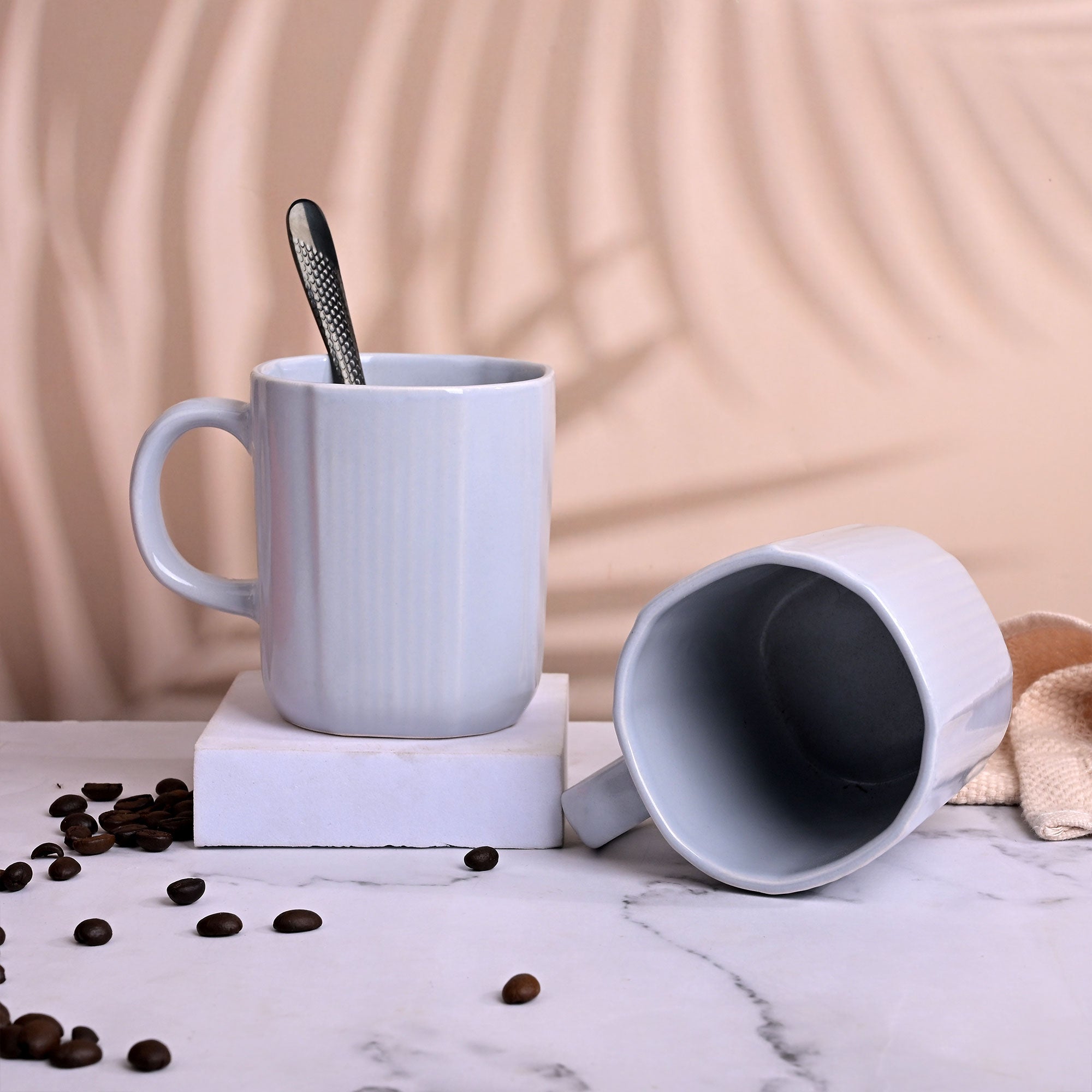 Serene Sky Blue Ceramic Coffee Mug