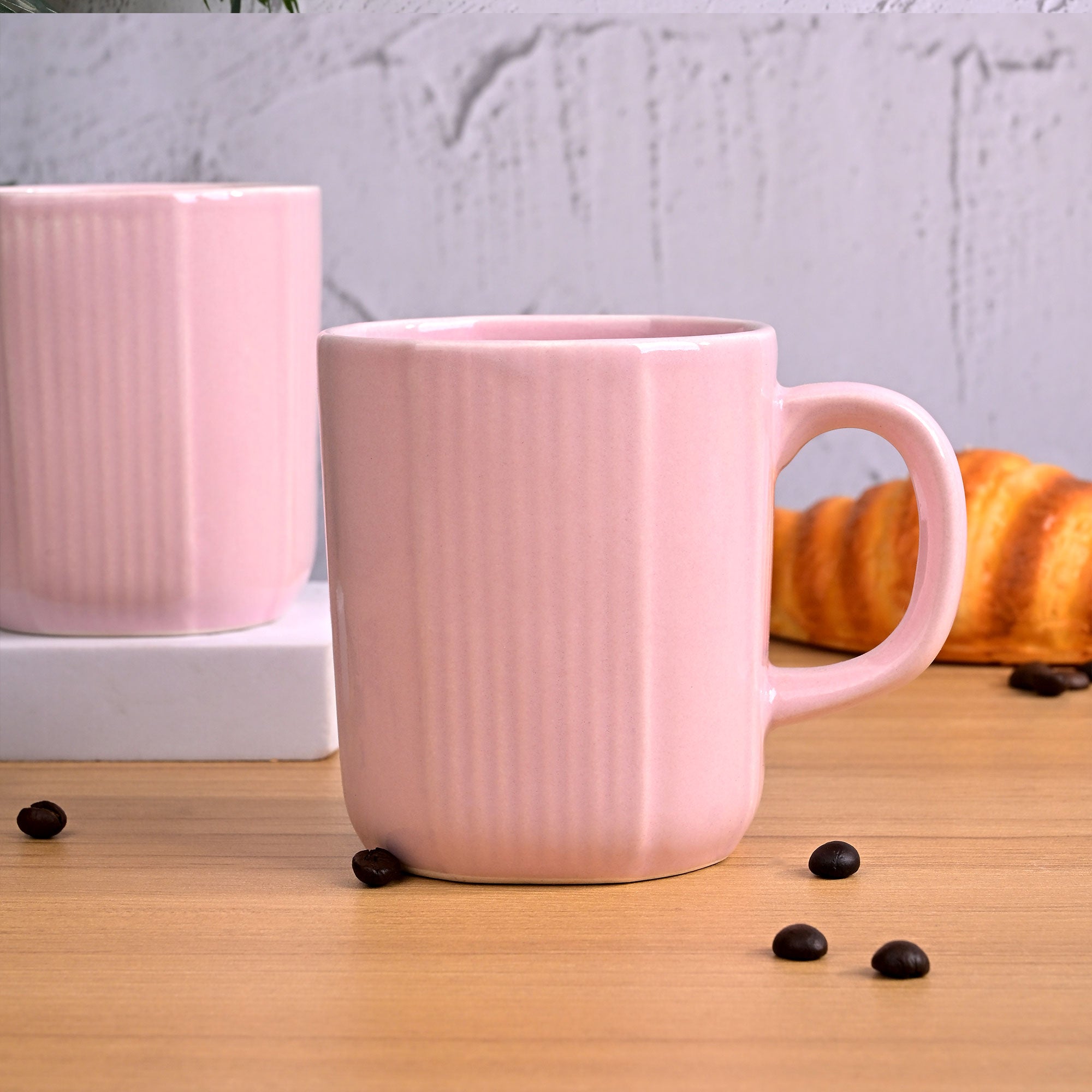 Light Pink Ceramic Coffee Mug