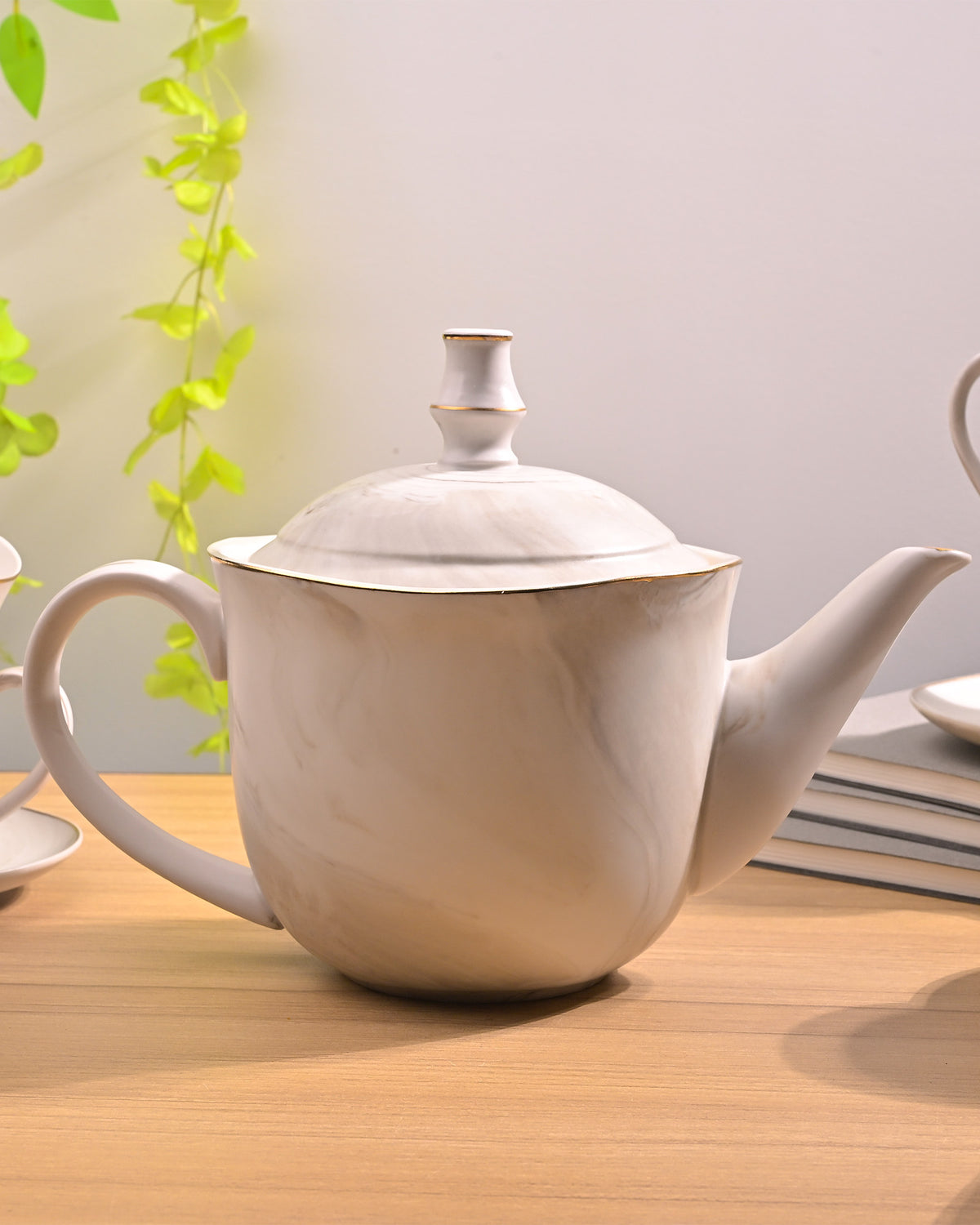 Greige Ceramic Tea Kettle Premium View – Kairaus