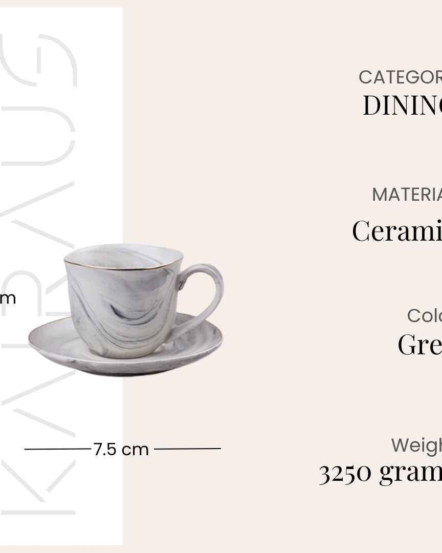 Cloud Grey Tea Kettle Set Front View – Kairaus