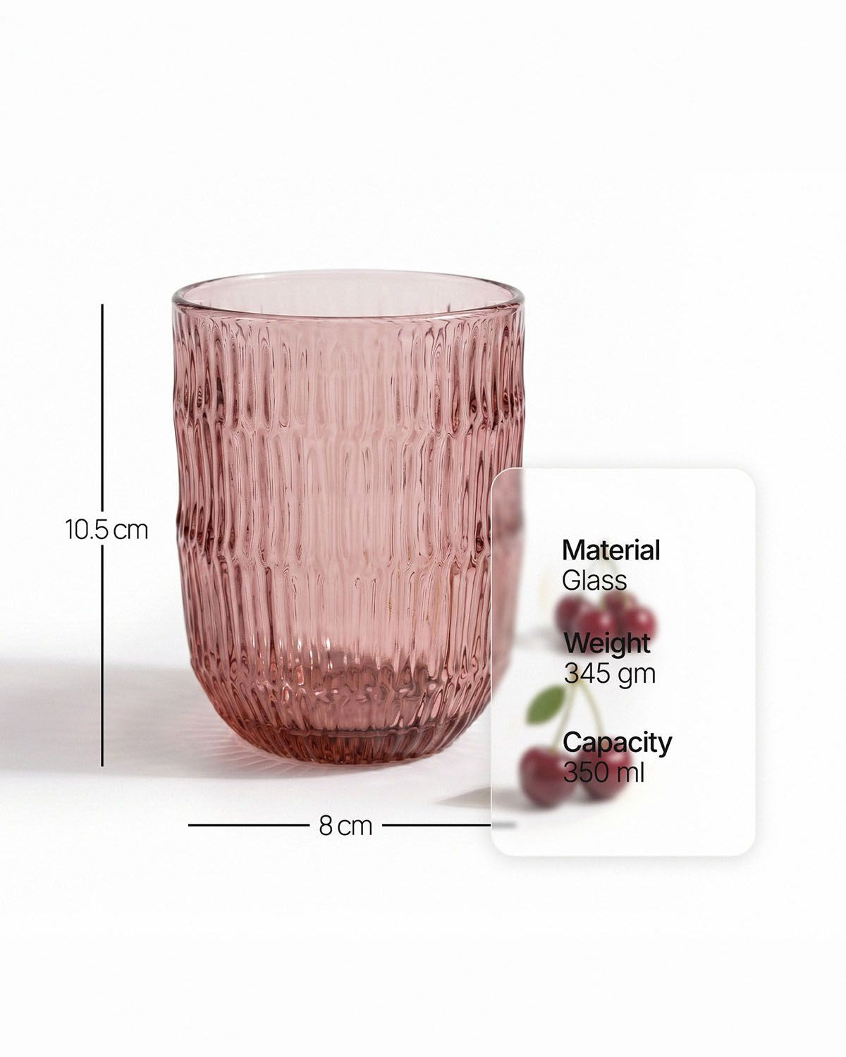 Amaare Beloved two-piece textured glassware set
