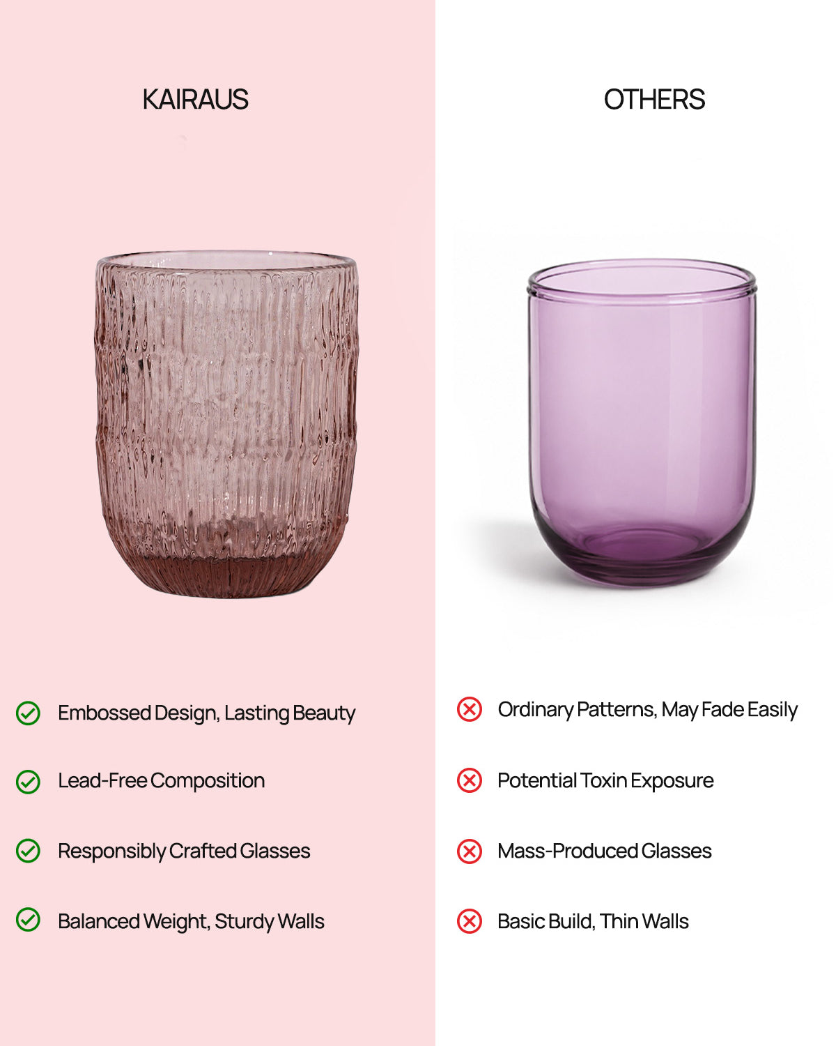 Amaare Beloved glasses for serving beverages