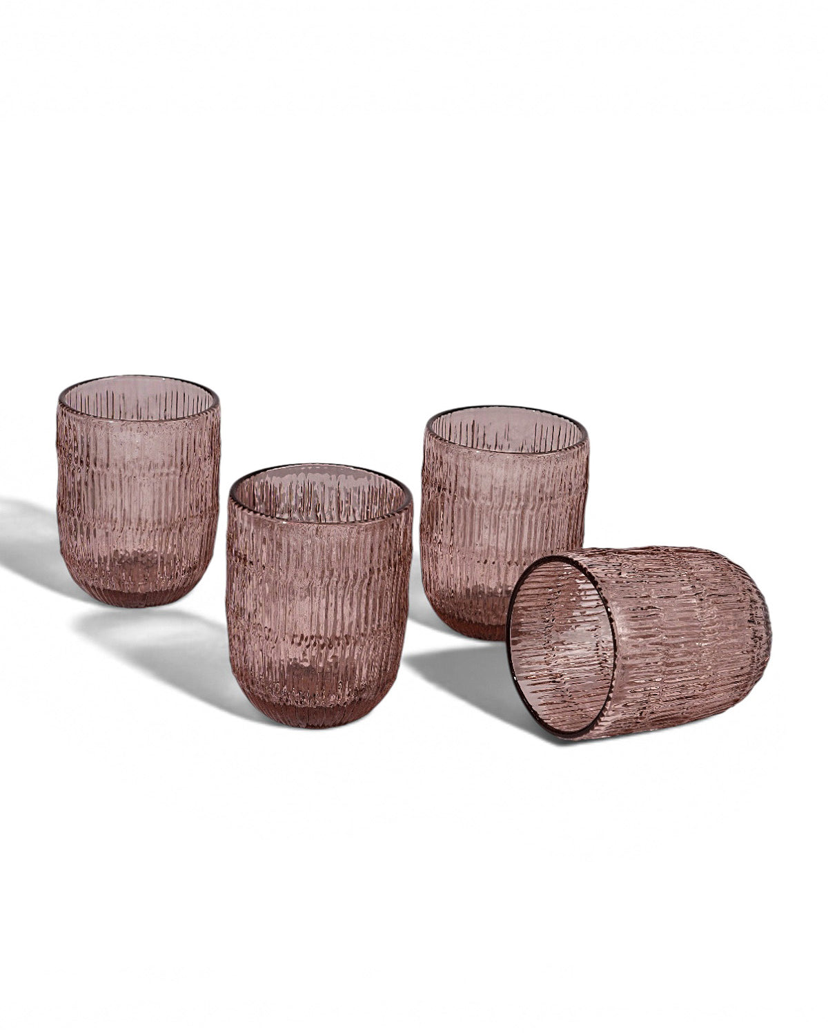 Amaare Beloved Unique Textures drinking glass set of 4