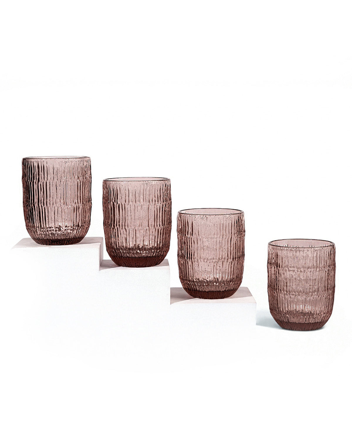 Amaare Beloved four-piece textured glassware set