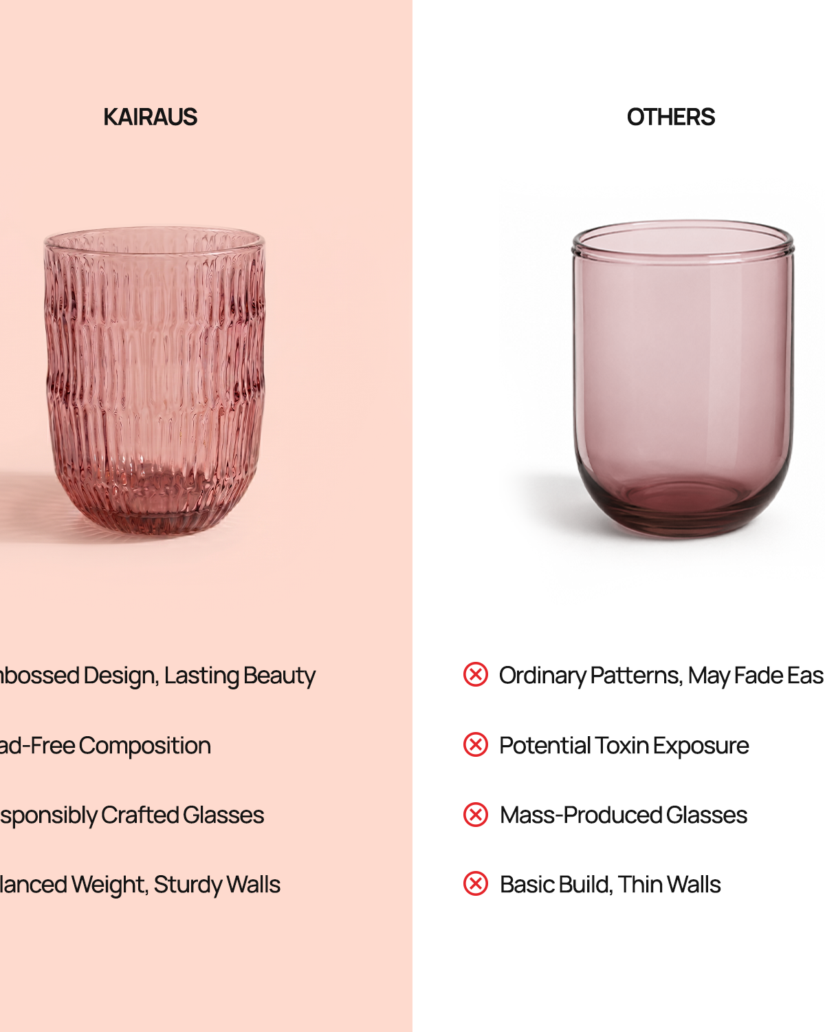 Amaare Beloved glasses for serving beverages