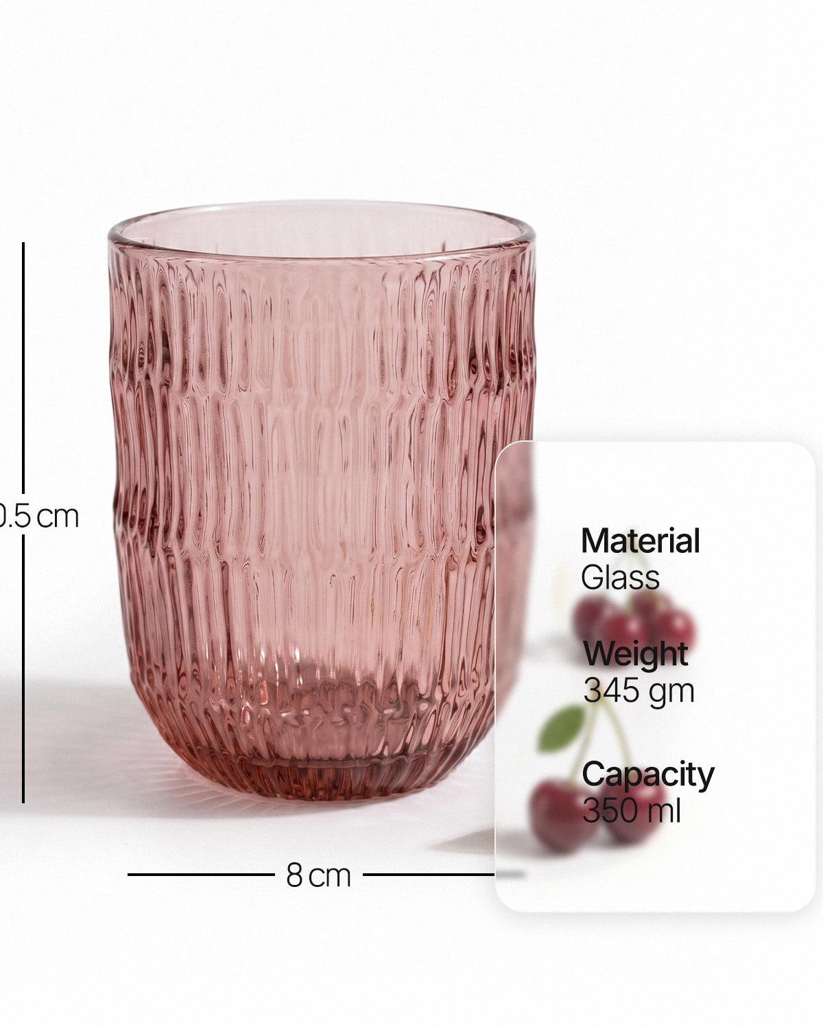 Four-piece Amaare Beloved Unique Textures glass collection