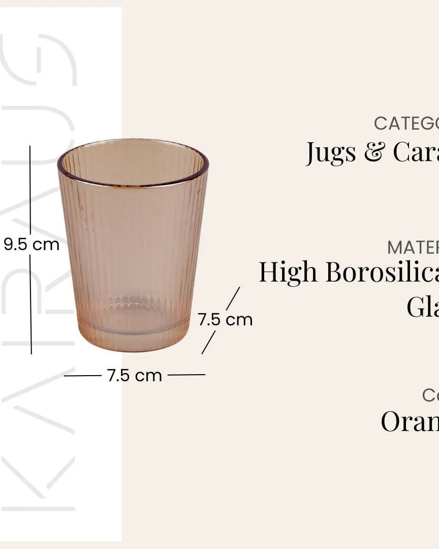 Elegant amber glass jug set for modern dining table decor