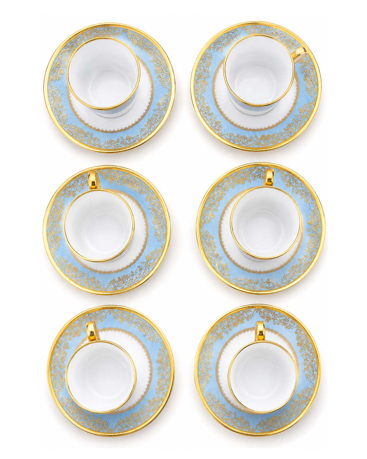 Amora luxury tea cups with real gold detailing for elegant serving