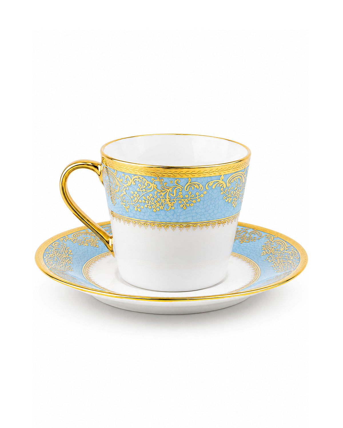 Elegant Amora Real Gold Tea Cup Set showcased as premium tableware