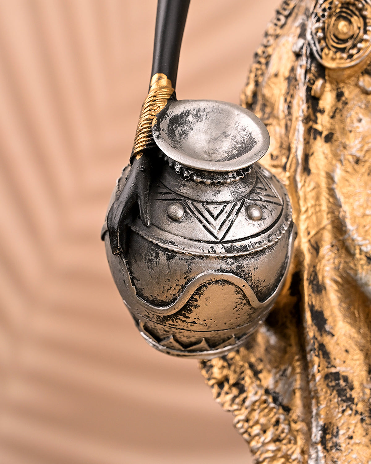 Elegant antique tribal woman sculpture for home decor