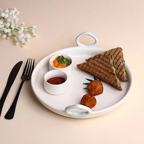 Elegant antique white platter