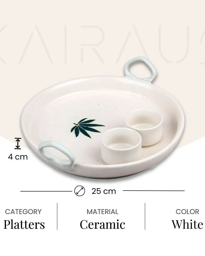 Classic white serving plate