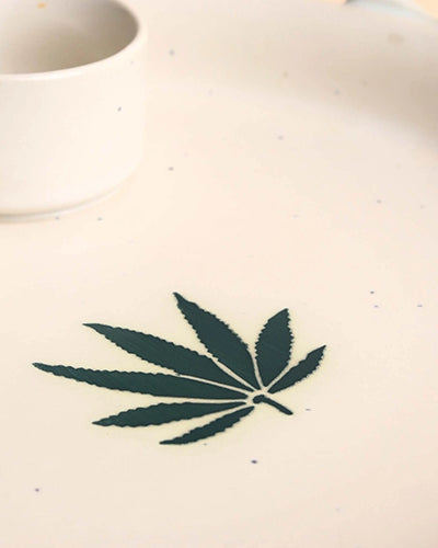 Antique white platter for dining