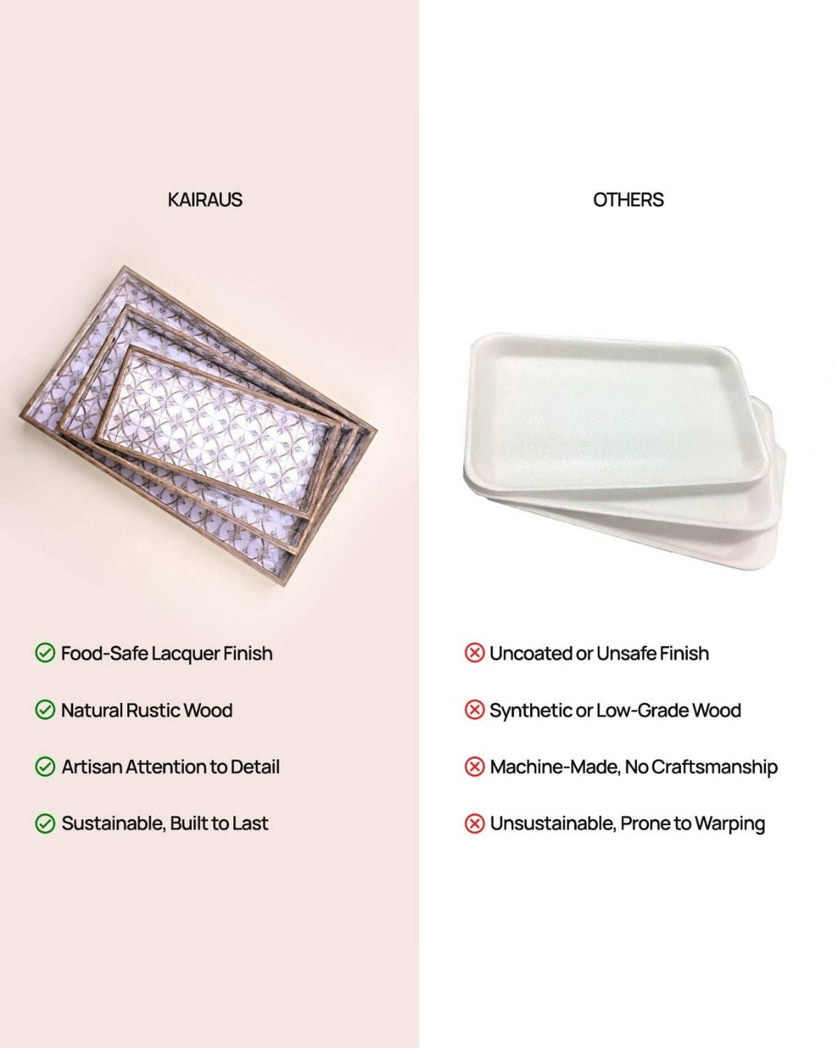 Decorative Arabesque trays arranged together on a tabletop