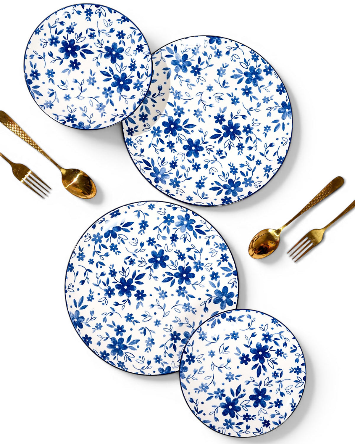 Bluebell Porcelain Plate Set for Everyday Dining