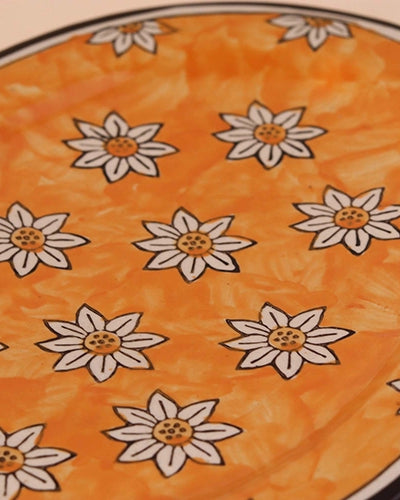 Autumn-inspired hand-painted serving platter