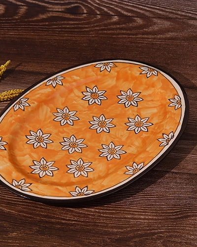 Autumn Bloom decorative platter for home dining