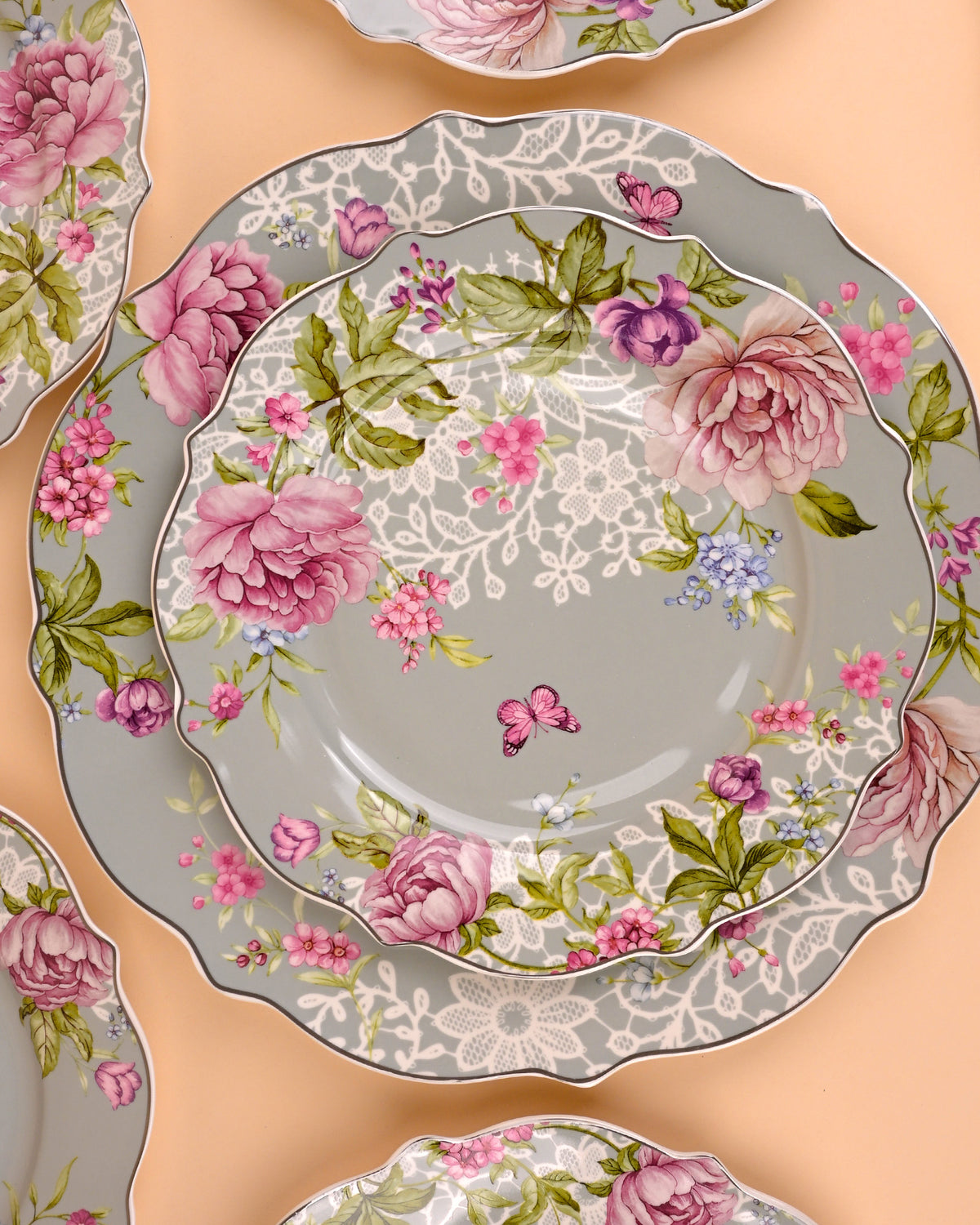 Sophisticated Azure Blossom dinnerware for home dining