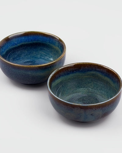 Blue Lagoon porcelain bowls for serving