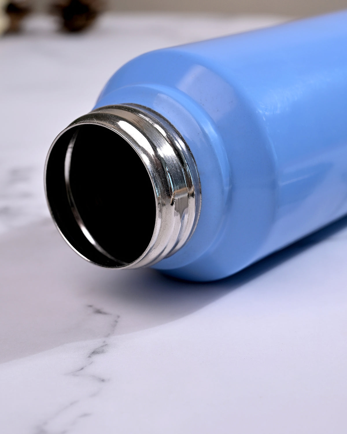 Blue Stainless Steel Water Bottle displayed against a clean background