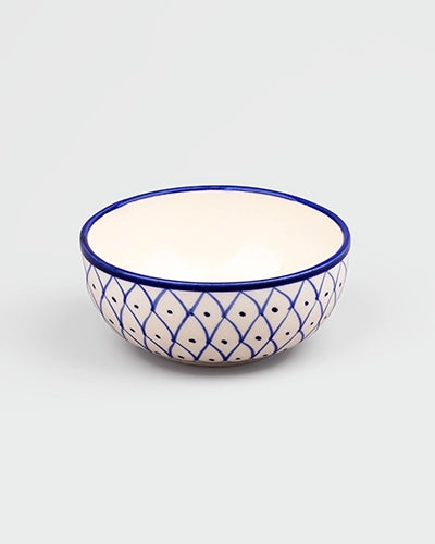 Elegant blue printed ceramic bowls set of two