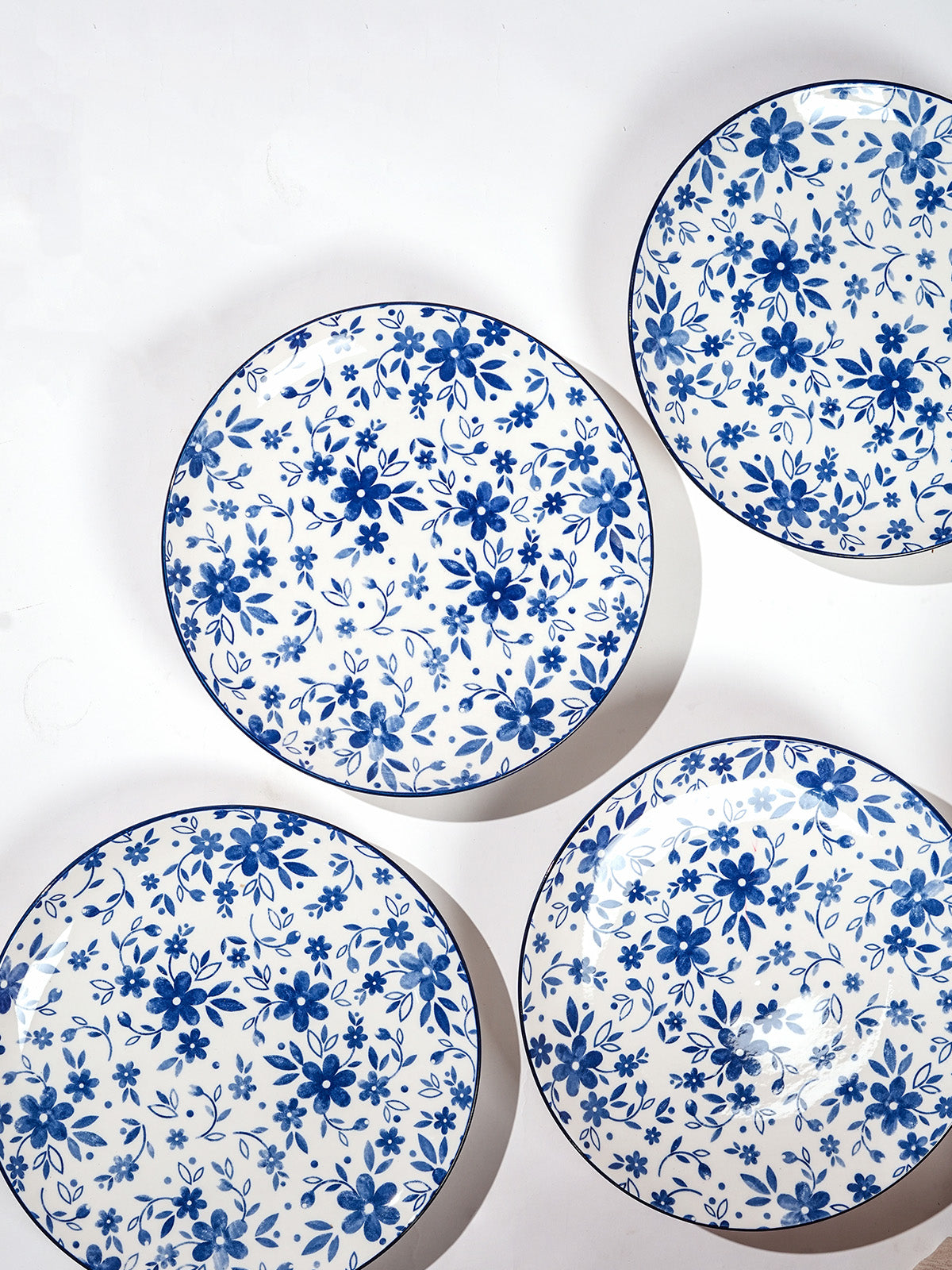 Bluebell porcelain dinner plates set of 4 in 10.8-inch size