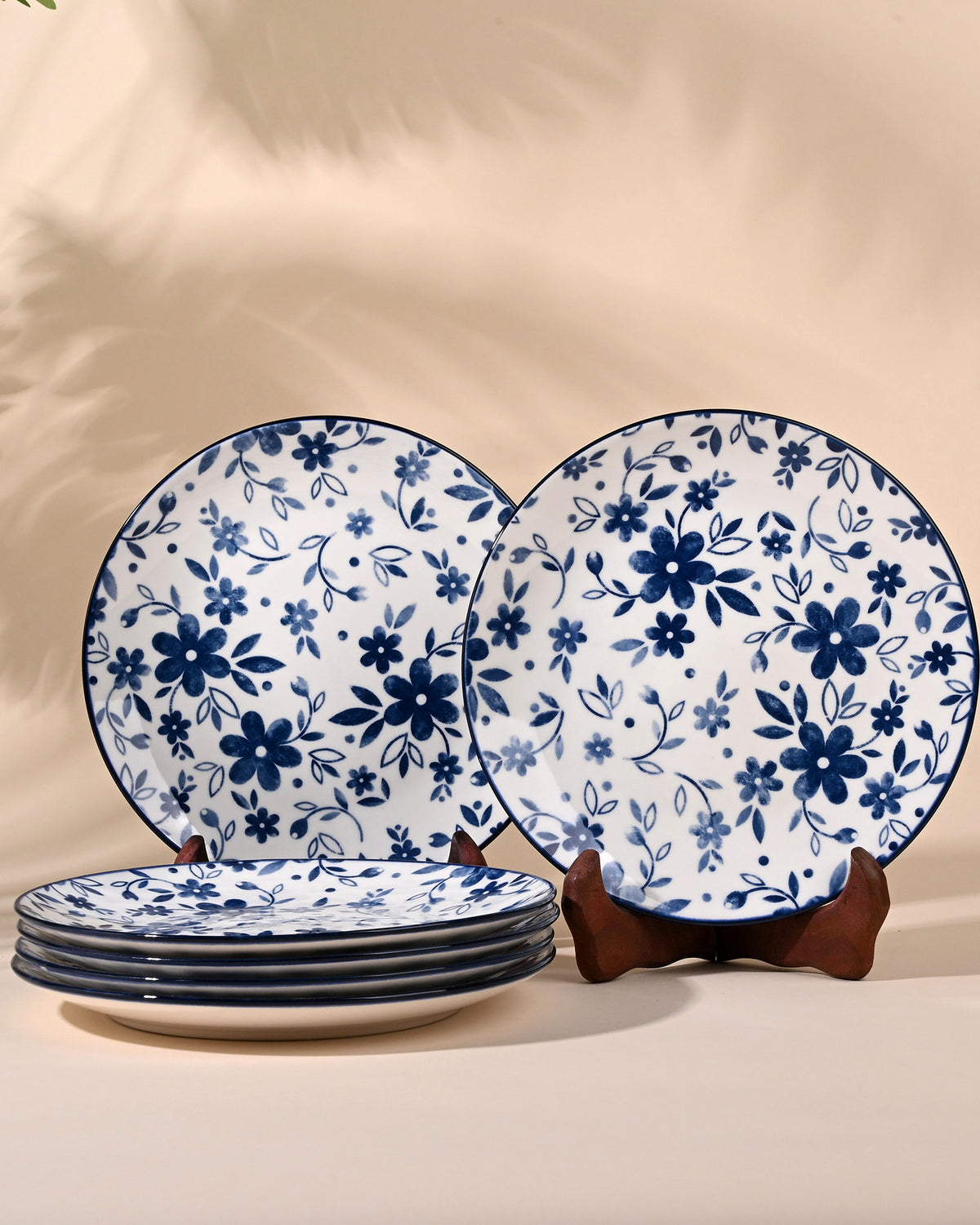 Bluebell porcelain quarter plates set of 6