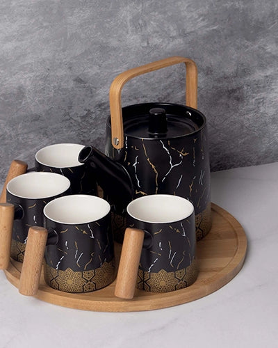 Bronze Decor Black Tea Set – Full Product View