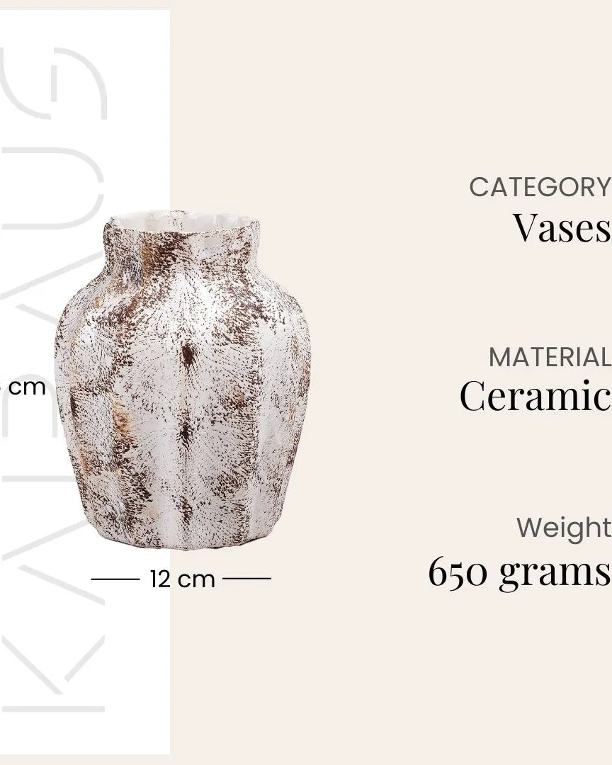 Textured brownish vase for stylish home decor