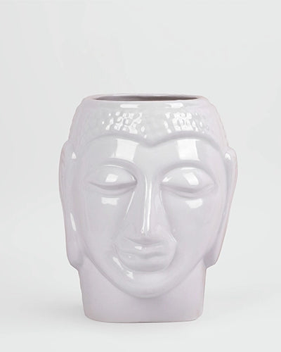 Calm Buddha flower vase with serene decorative design