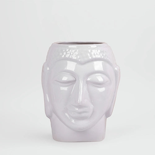 Calm Buddha flower vase with serene decorative design