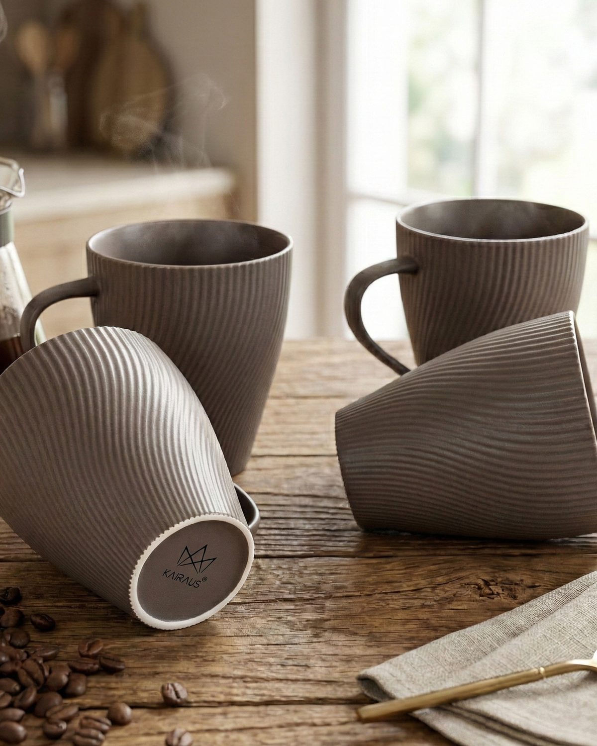 Cedar New Bone China Coffee Mug Set of 4