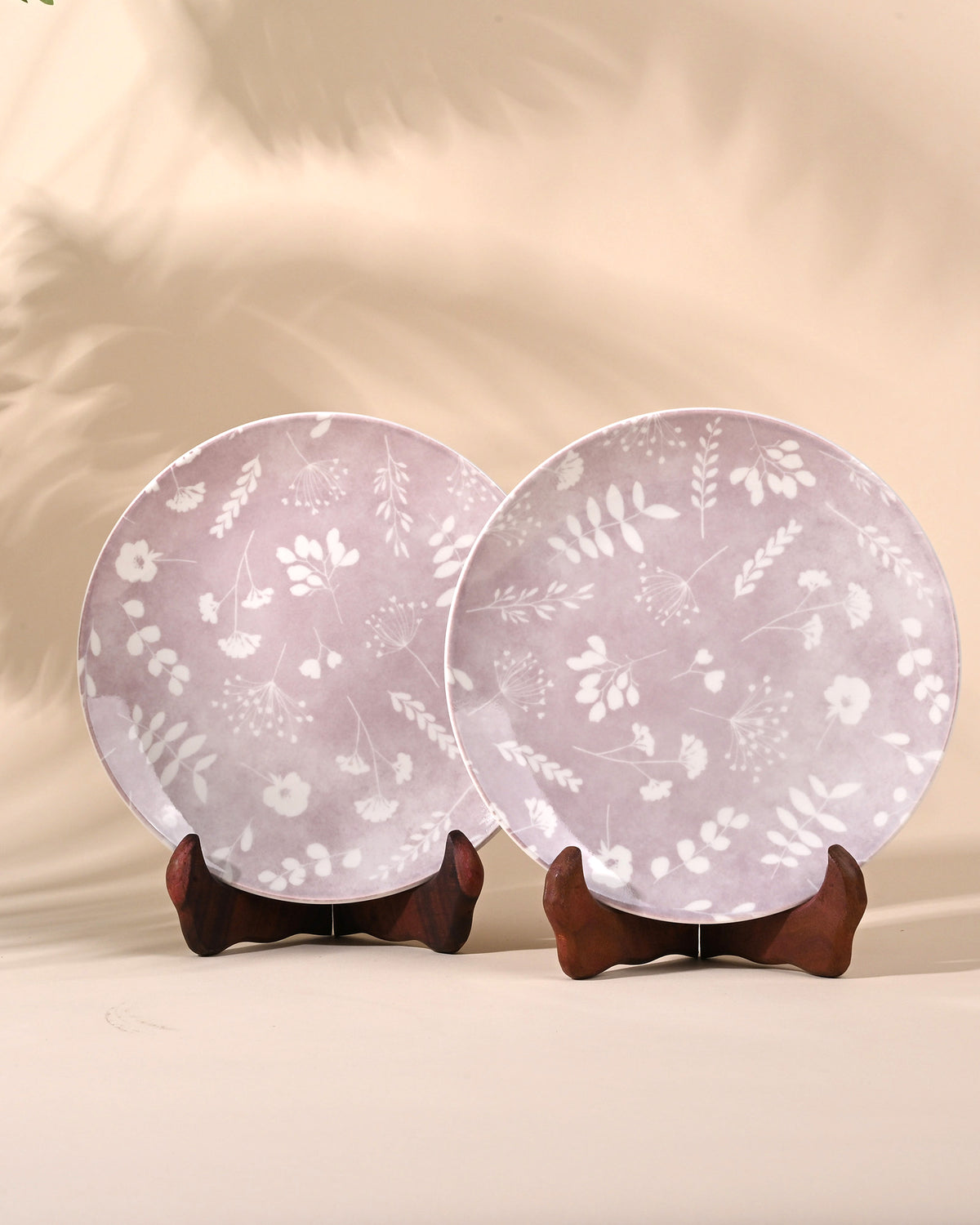 Dahlia porcelain quarter plates set of 2