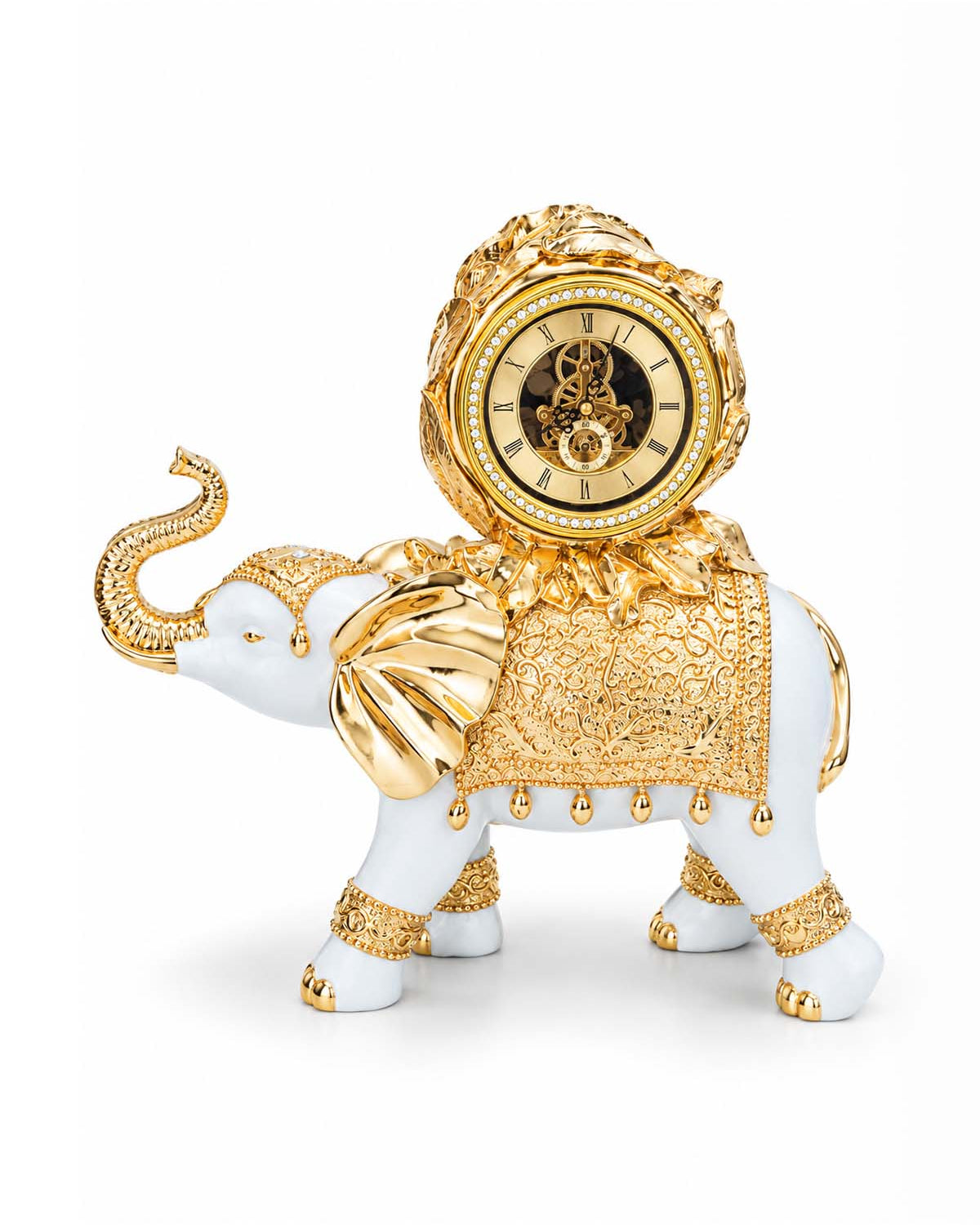 Chester Royal Elephant Clock Showpiece with elegant decorative design