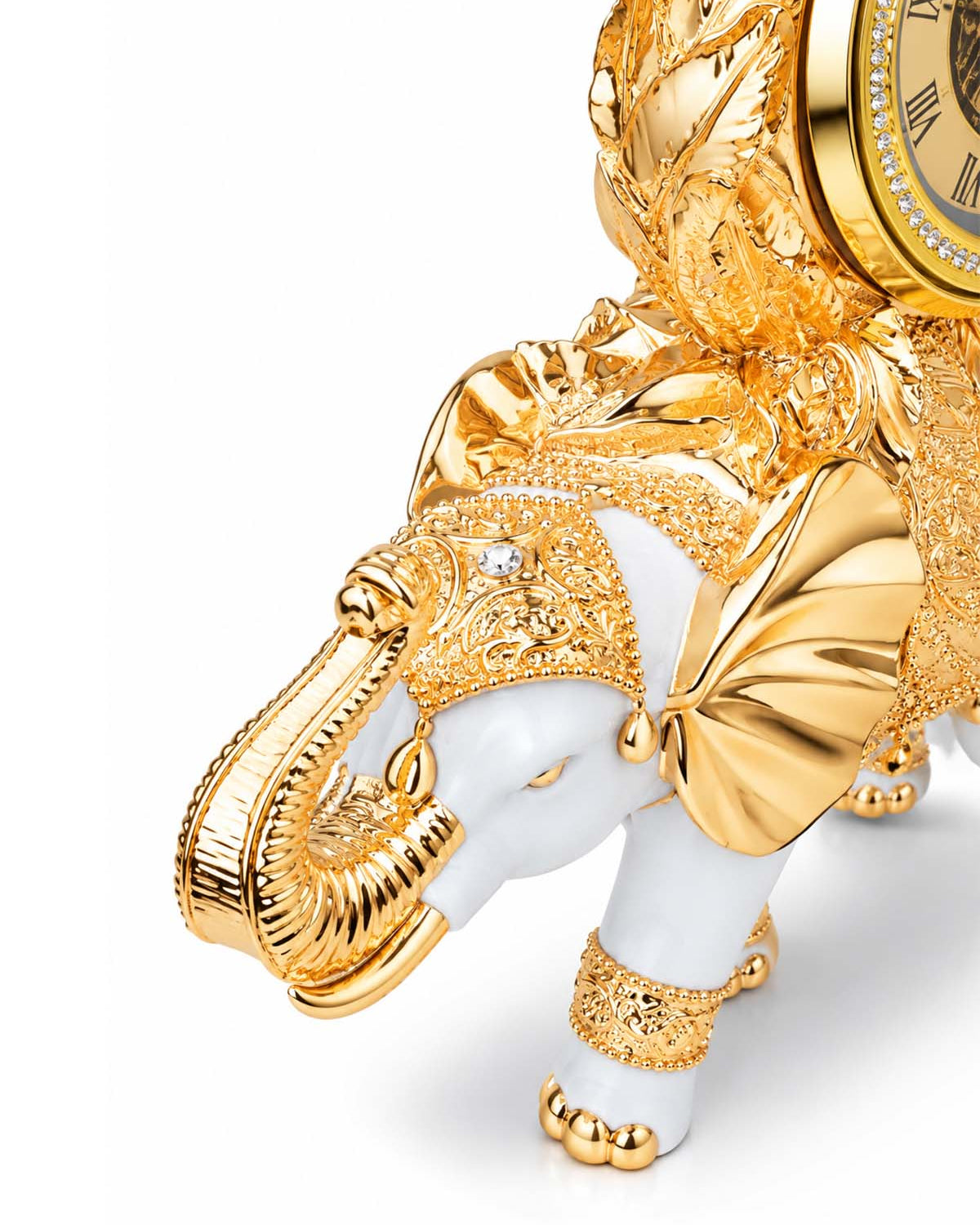 Chester Royal Elephant Table Clock with intricate detailing