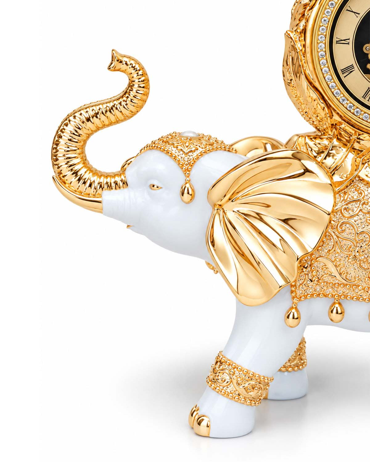Premium Chester Royal Elephant Clock Showpiece for home decoration