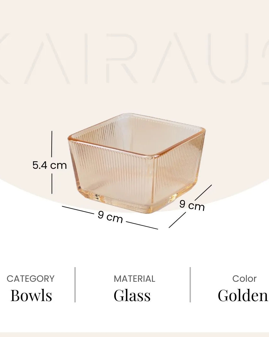 Elegant brown glass bowl with matching tray