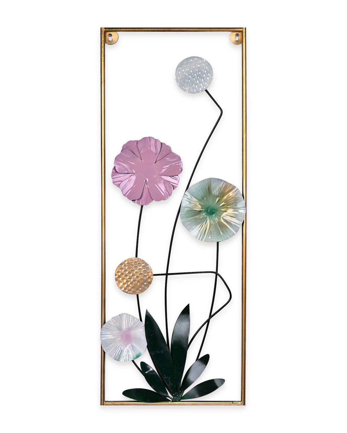 Stylish floral metal wall art for modern home interiors
