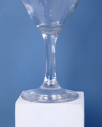 Two clear cocktail glasses with timeless design