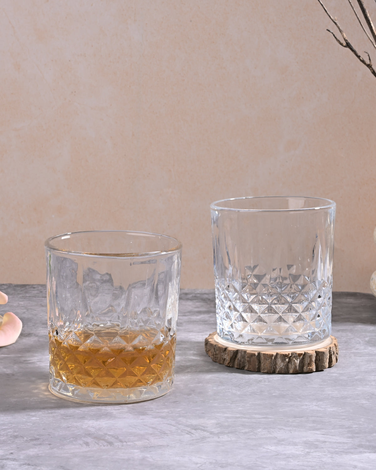 Classic whiskey glass set of 2