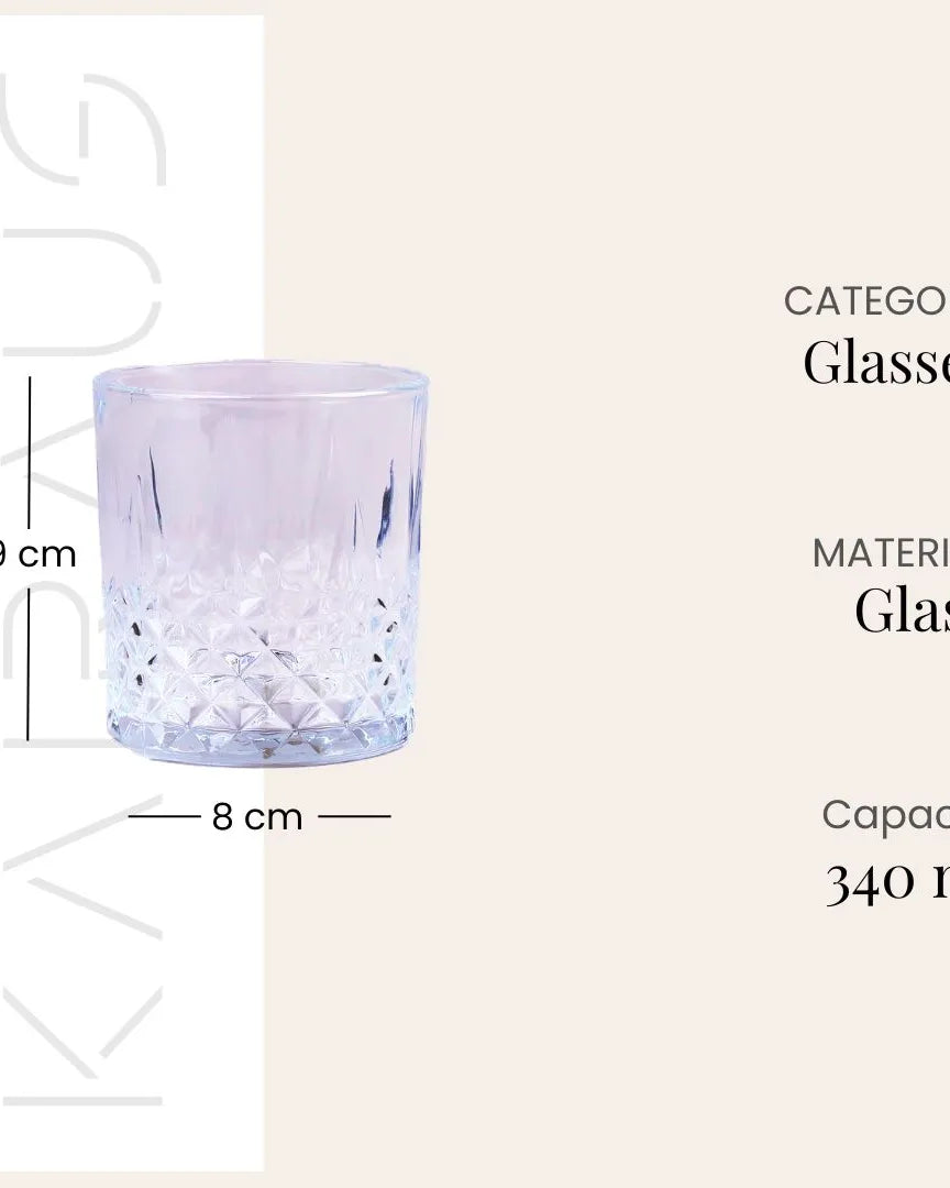 Clear whiskey glass with timeless design