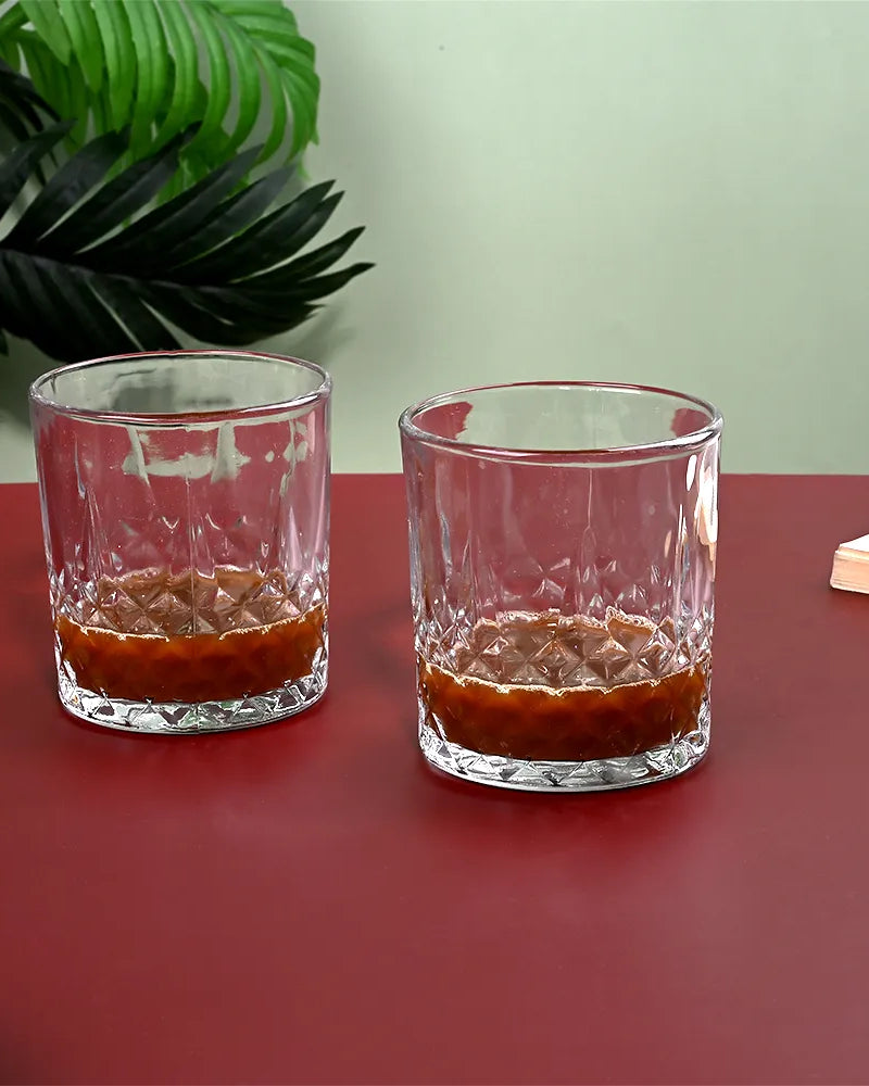 Side view of classic whiskey glass
