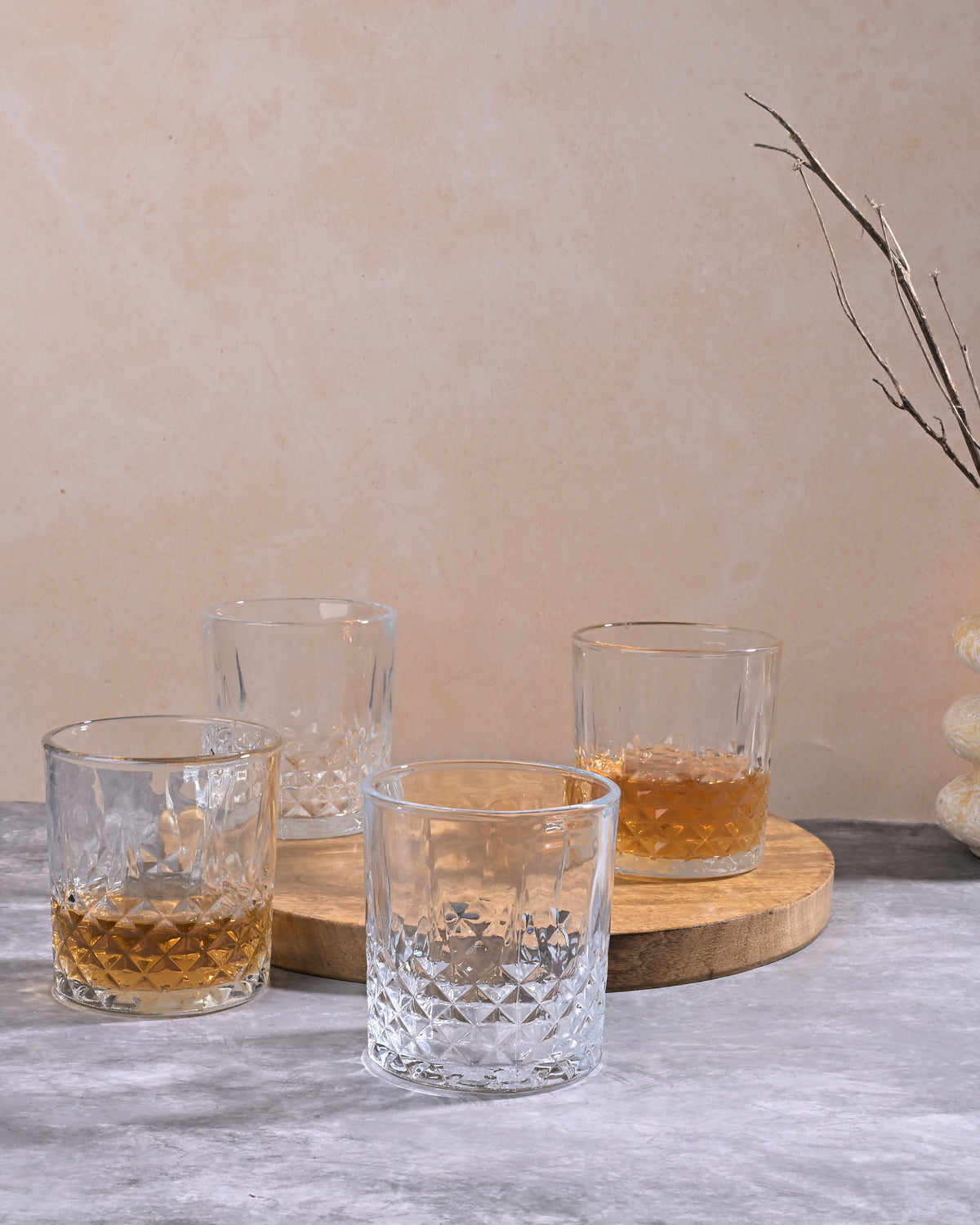 Classic whiskey glass set of 4