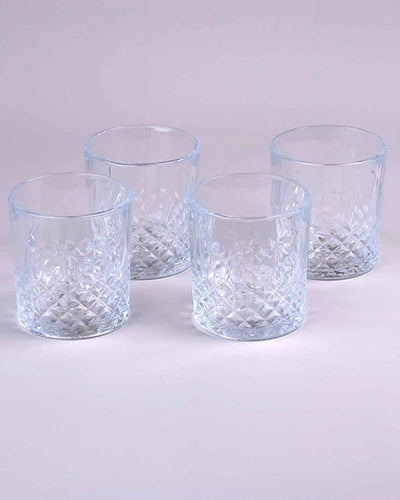 Clear whiskey glasses set of four with timeless design