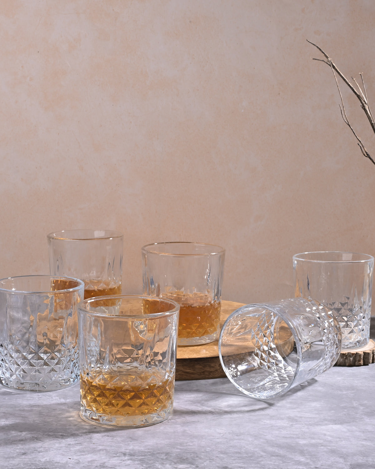 Classic whiskey glass set of 6