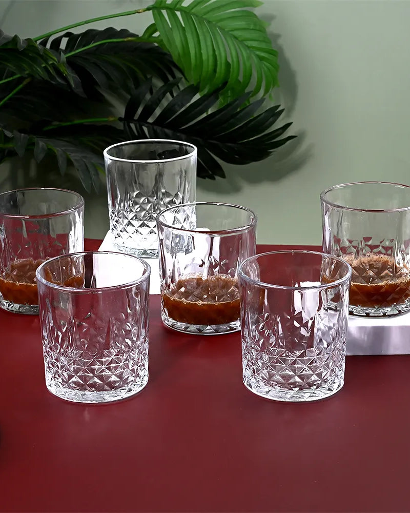 Classic whiskey tumbler set with sturdy glass construction