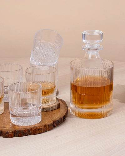 Crystal Decanter With Glasses