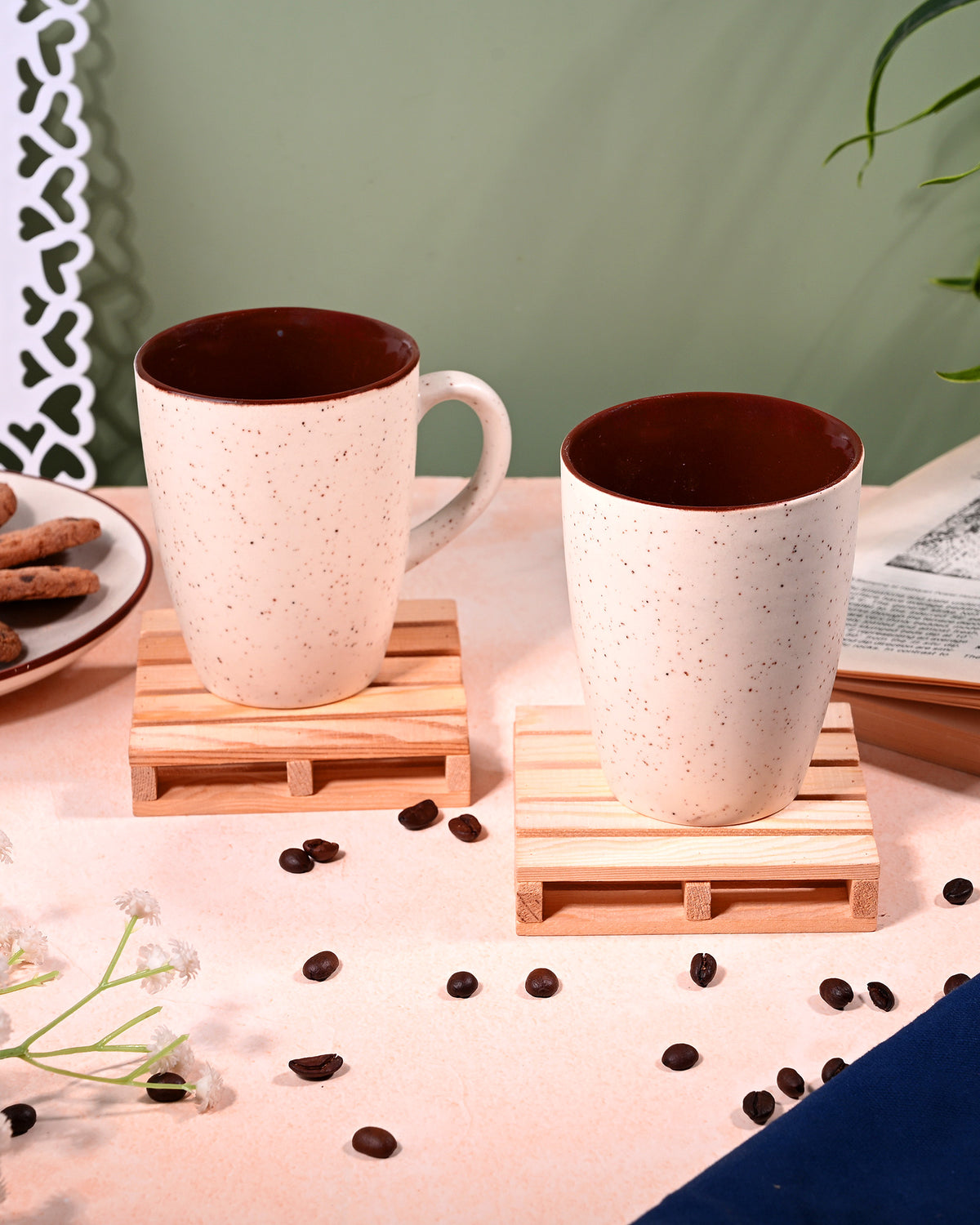 Ivory Mist Ceramic Coffee Mug Lifestyle – Kairaus