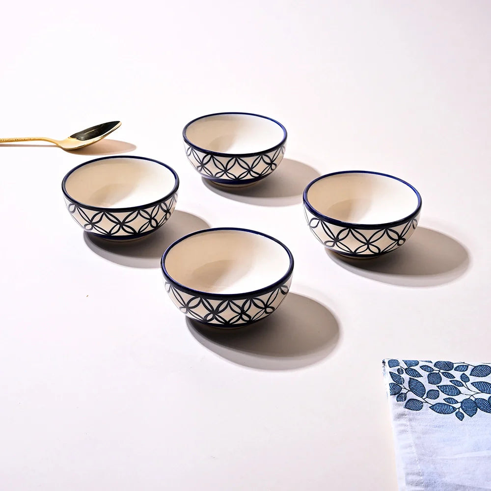 Stylish Ceramic Serving Bowl Set of 4