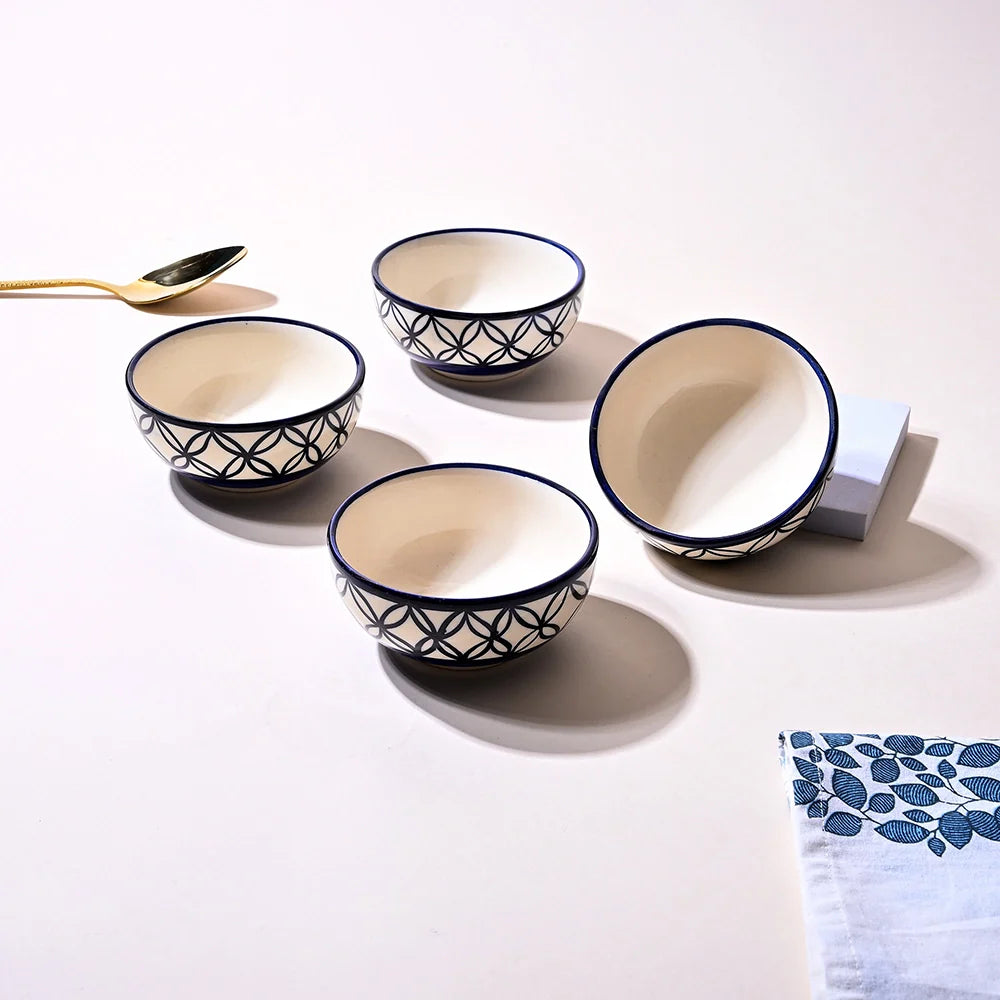 Stylish Ceramic Serving Bowl Set of 4